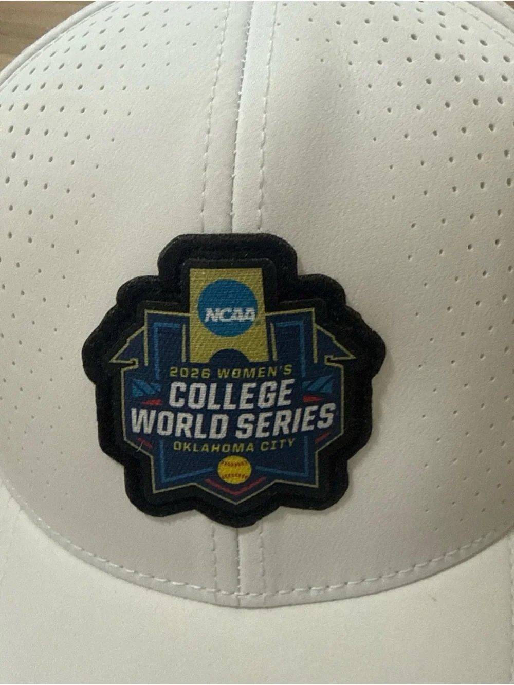 2026 Womens College World Series NCAA Ahead Softball Fastpitch Cap White NWOT